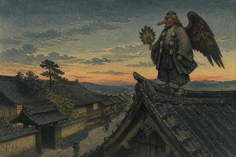 金沢の天狗の神隠しのイメージ挿絵