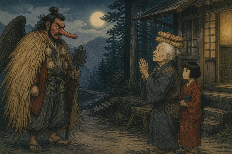 静岡の疫病避けの天狗さんのイメージ挿絵