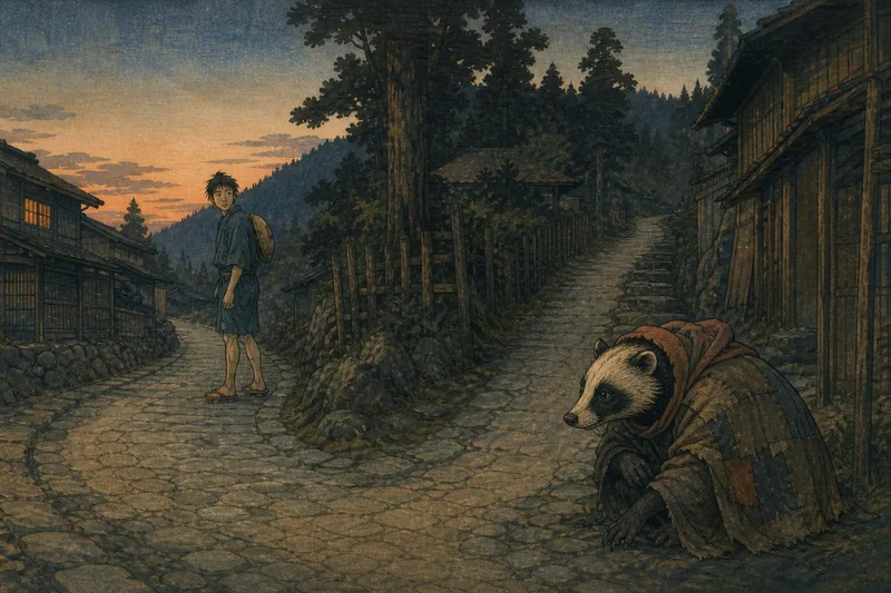 トンチボに化かされる道のイメージ挿絵