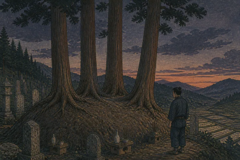 遠山様の四本杉のイメージ挿絵