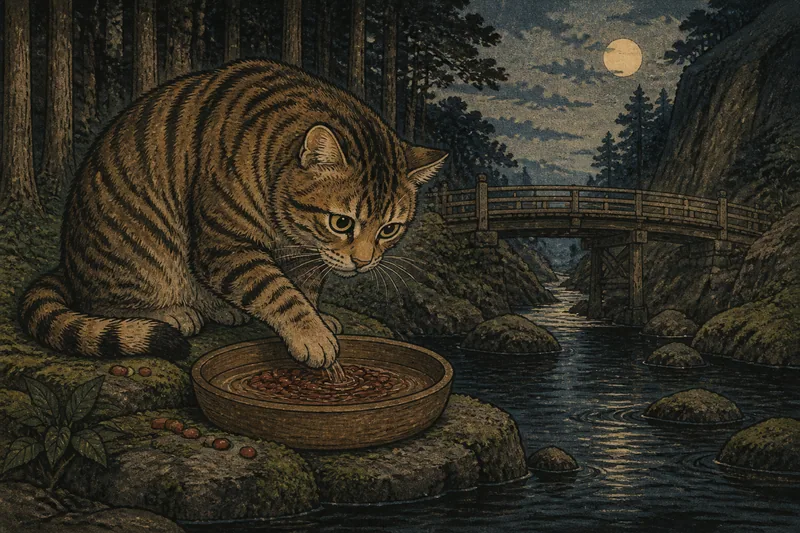大和町の小豆を研ぐ虎猫のイメージ挿絵