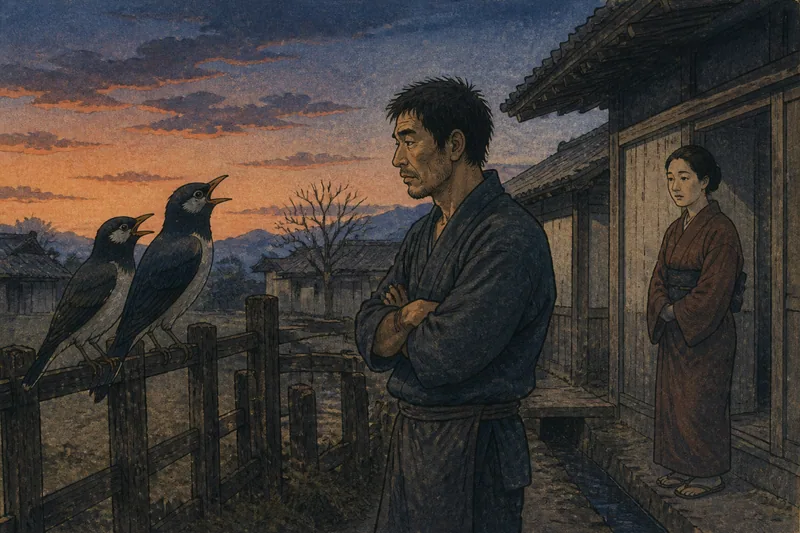 喜多方の罪を暴く二羽の鳥のイメージ挿絵