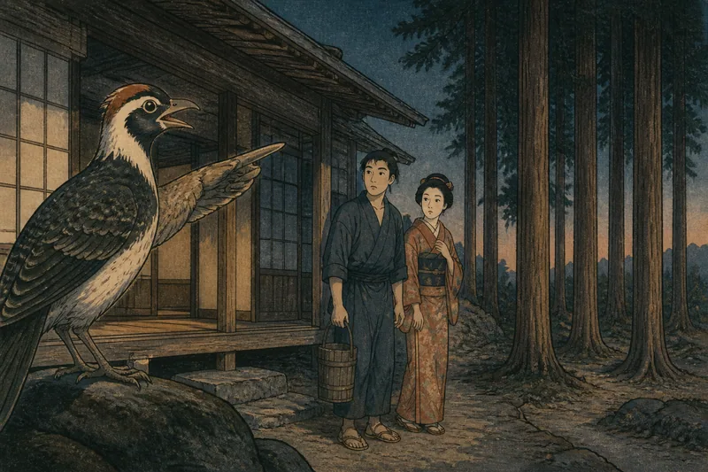 栗原の鳥が教えた杉の本数のイメージ挿絵