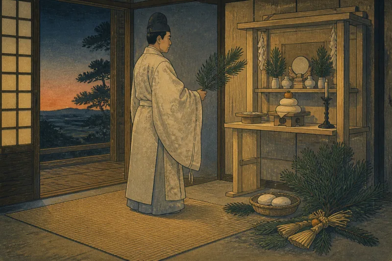 佐渡の恵方から来る歳徳神のイメージ挿絵