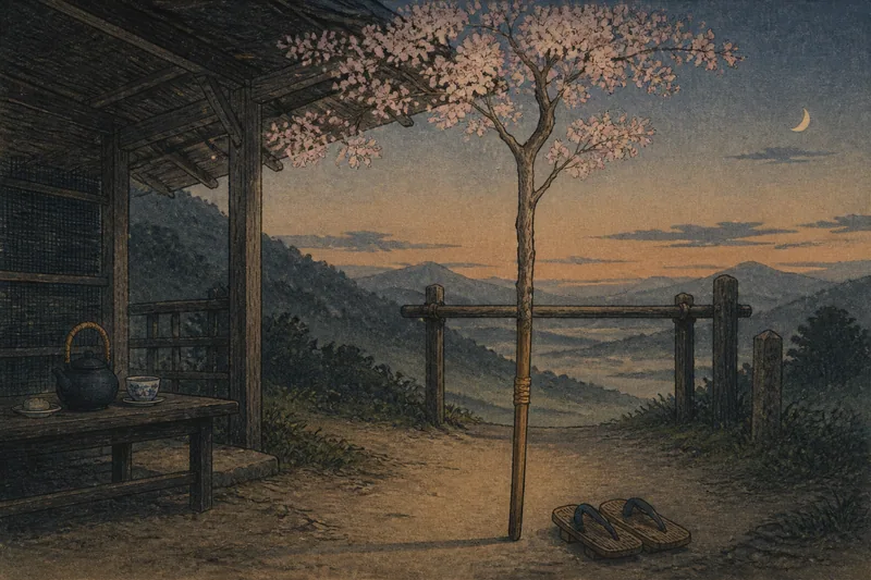 茶屋の関の桜のイメージ挿絵