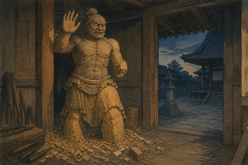 津金寺の仁王さまのイメージ挿絵