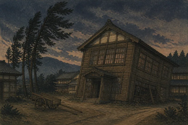 釣鐘で建てた校舎のイメージ挿絵
