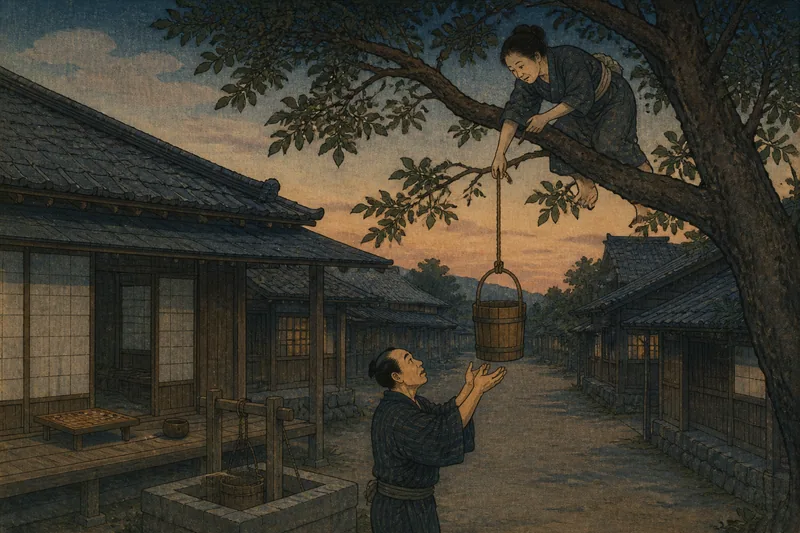 敦賀の妻が仕掛けた釣瓶落としのイメージ挿絵