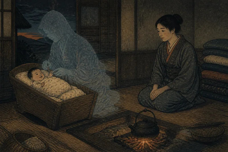 若狭町の赤子の爪切りのイメージ挿絵
