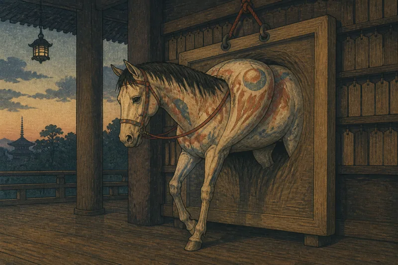 倉吉の抜け出す絵馬の馬のイメージ挿絵