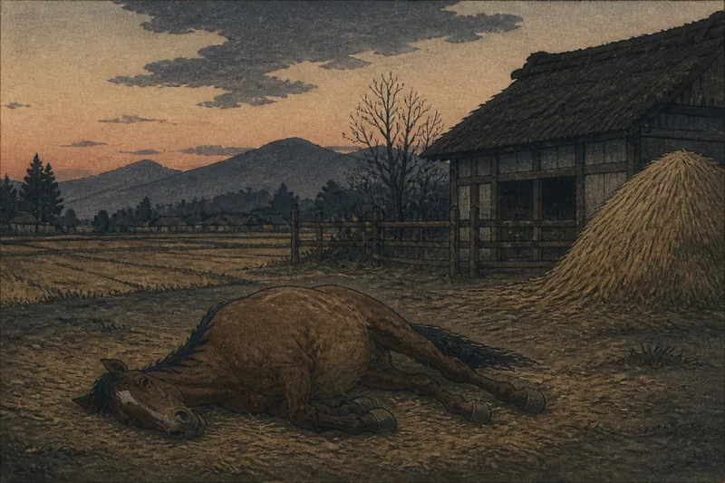 盛岡の馬の横寝風予知のイメージ挿絵