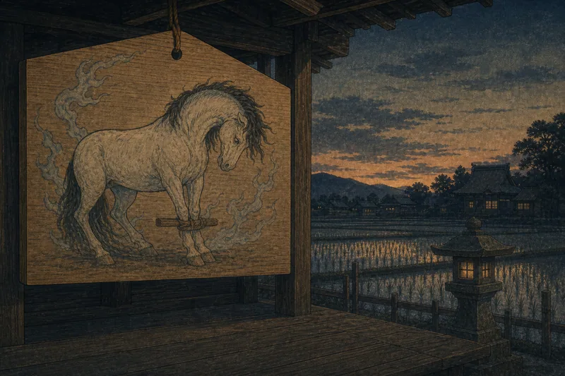 石薬師寺の絵馬の馬のイメージ挿絵