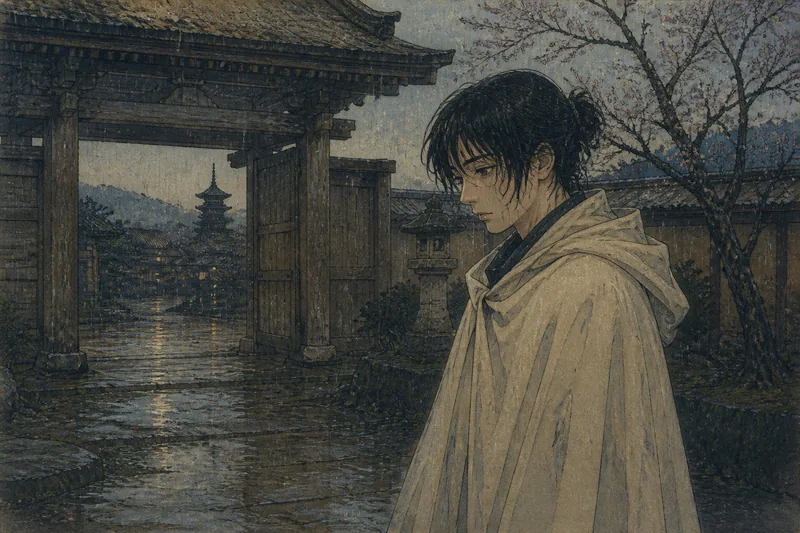 梅若様の涙雨のイメージ挿絵