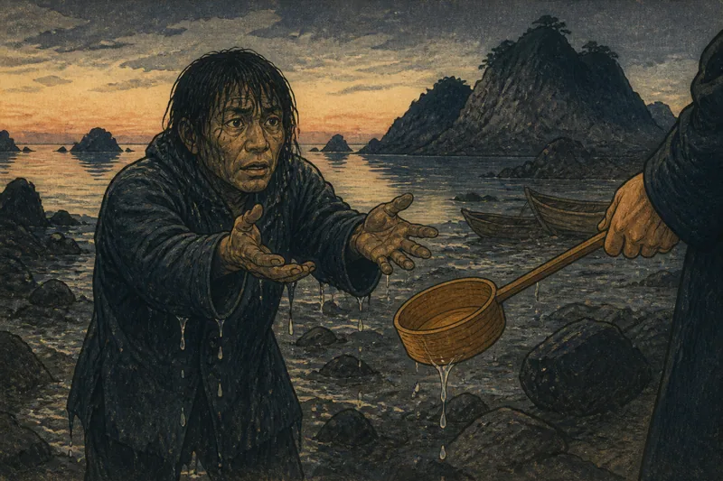 水を求める海の死者のイメージ挿絵