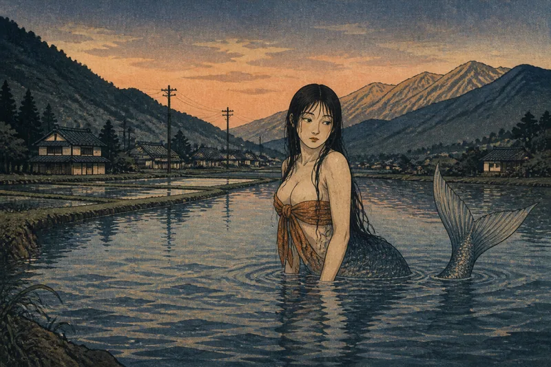 佐久の海に出る人魚のイメージ挿絵