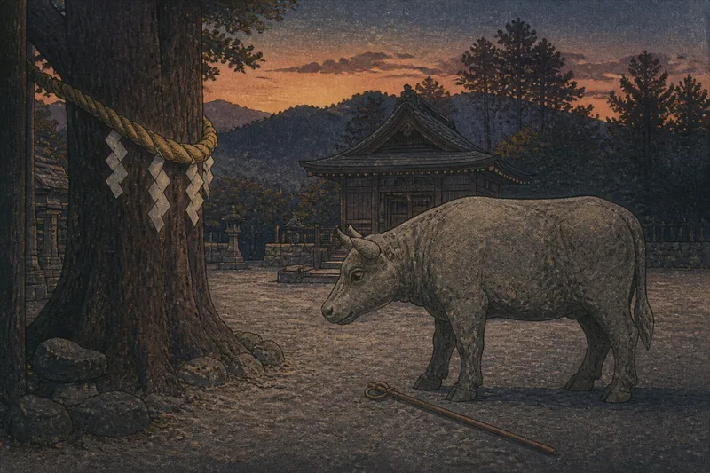 多治見の斬られて石になった牛のイメージ挿絵
