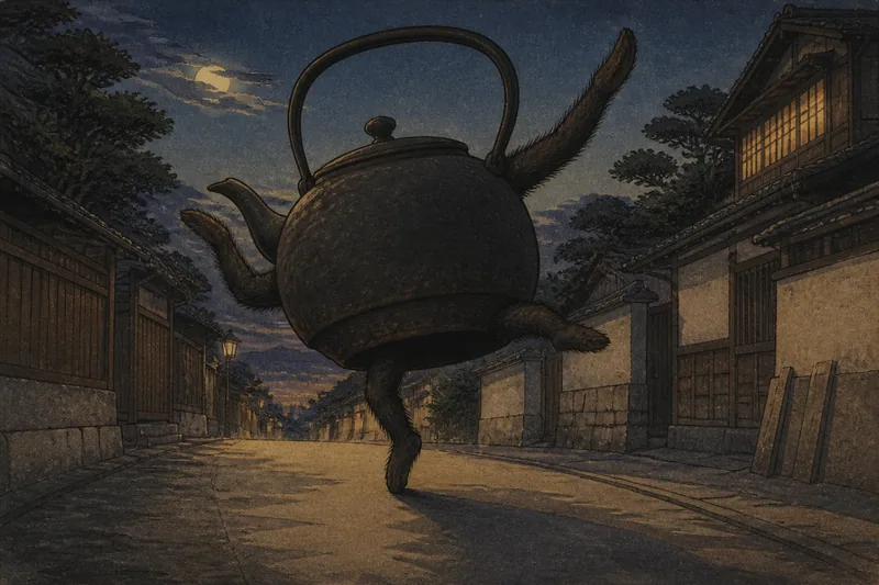 薬缶坂の化け薬缶のイメージ挿絵