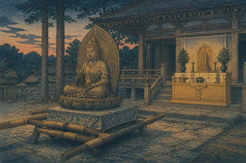 琴浦の薬師の託宣移転のイメージ挿絵