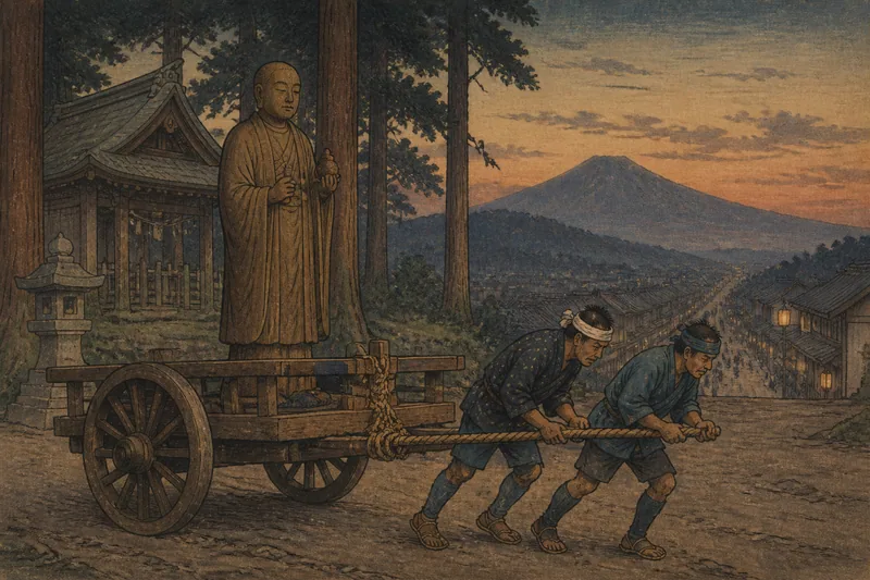 静岡の動かぬ薬師像のイメージ挿絵