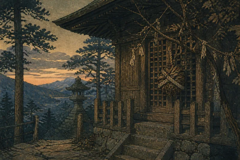山神への縄の供えのイメージ挿絵