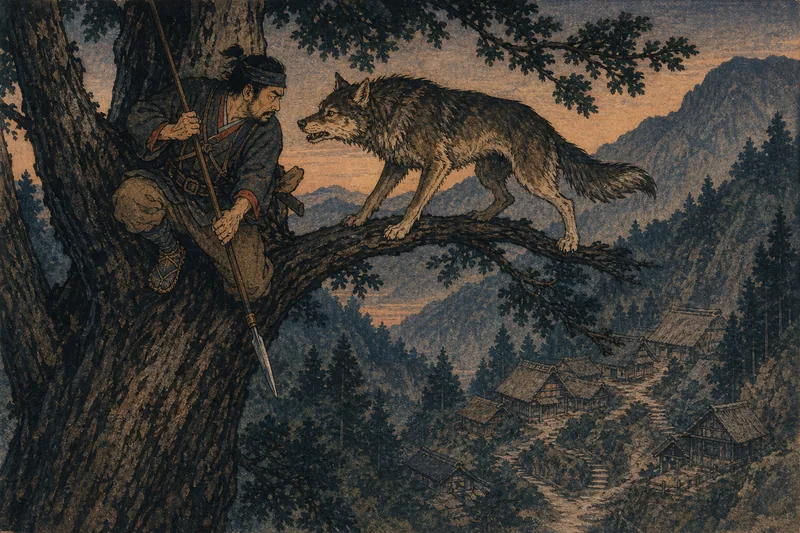 いわきの山犬と槍の一撃のイメージ挿絵