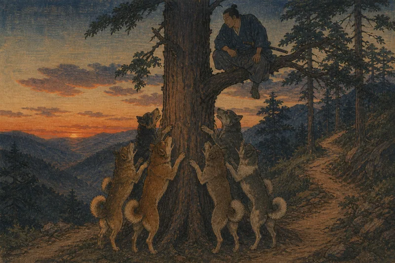 島田の犬柱と憑き物落としのイメージ挿絵