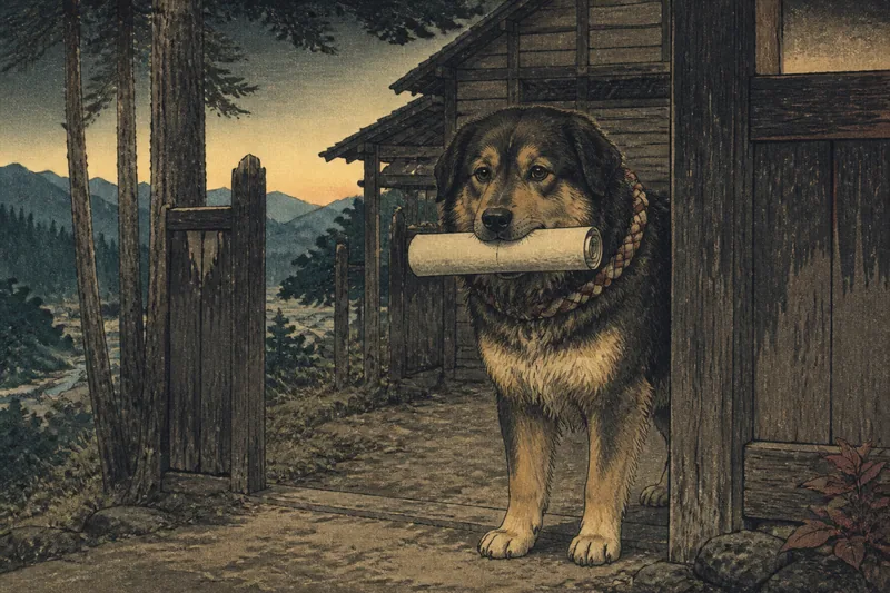 白川の山犬が授けた接骨秘法のイメージ挿絵