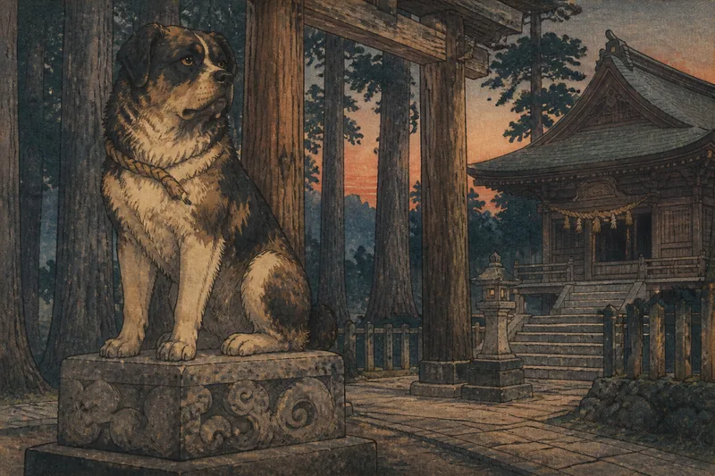 白川の喉の骨を抜いた山犬のイメージ挿絵
