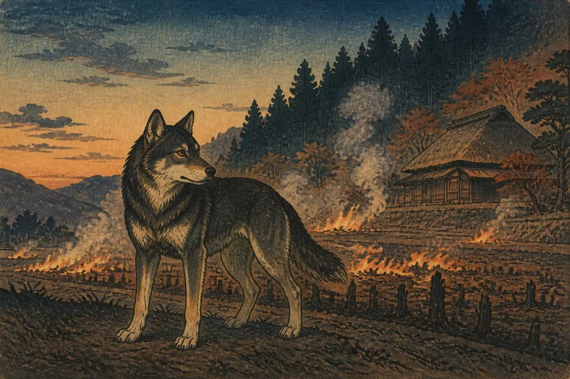 静岡の畑を守る山犬のイメージ挿絵