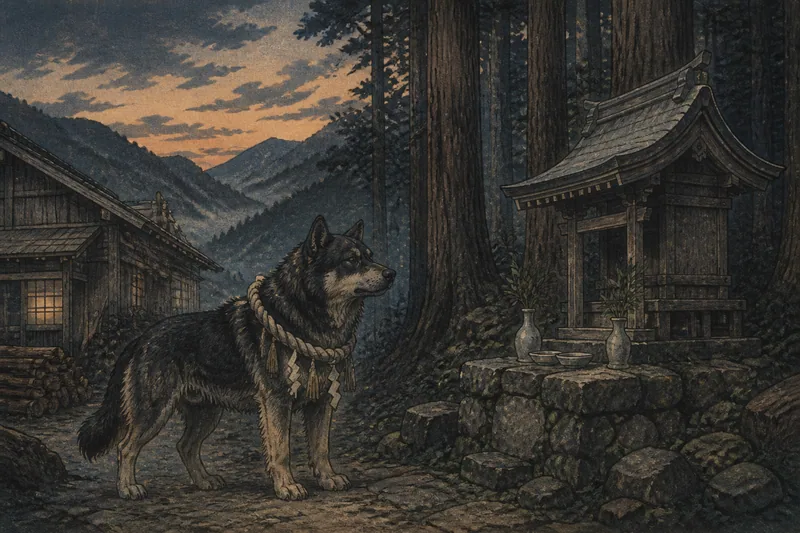 天龍村の山犬の祟りのイメージ挿絵