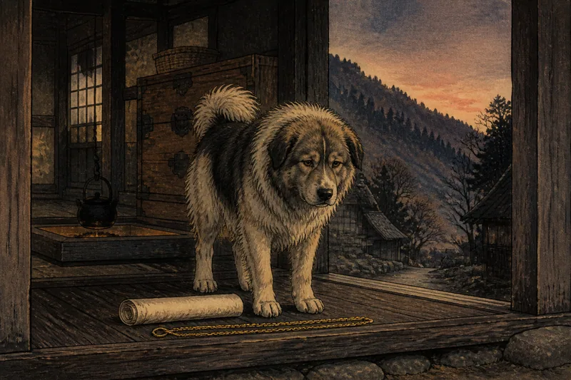 下呂の山犬の秘伝巻物のイメージ挿絵