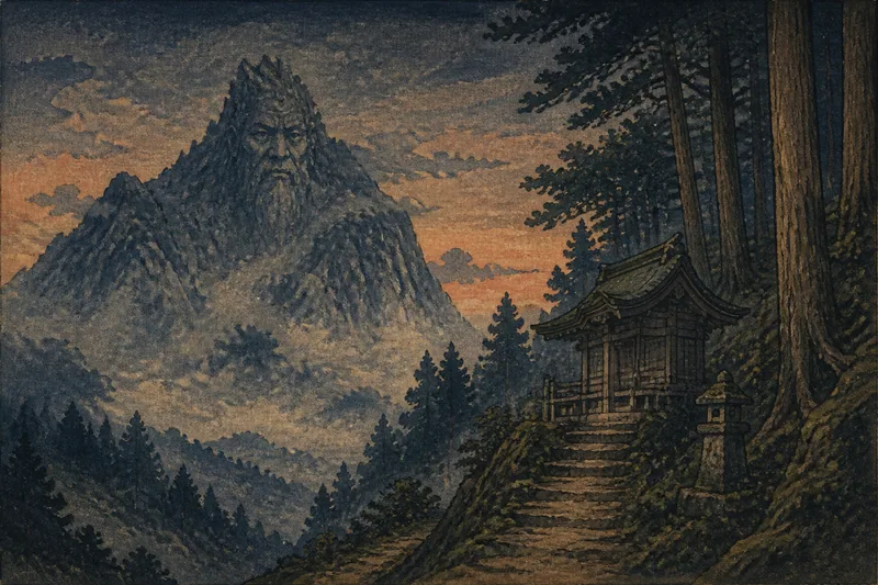 山口の山の怪異ヤマミサキのイメージ挿絵