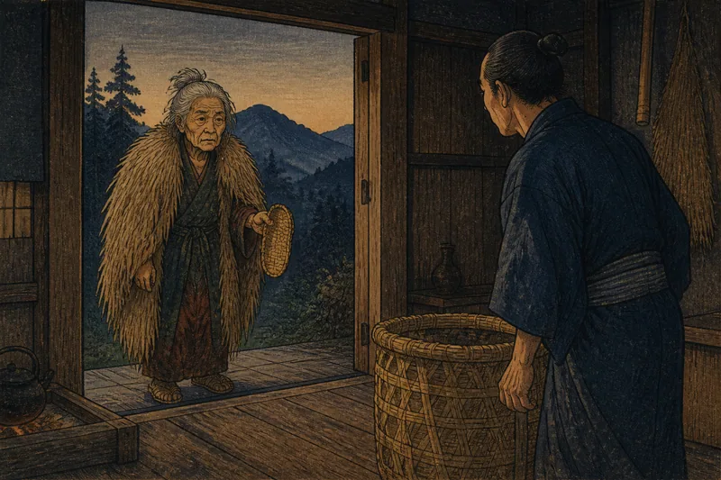 鶴岡の山姥のあしなか草履のイメージ挿絵