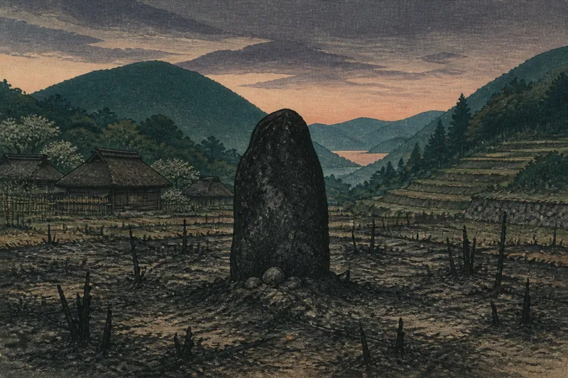 宇和島の山姥祀りの焼石のイメージ挿絵