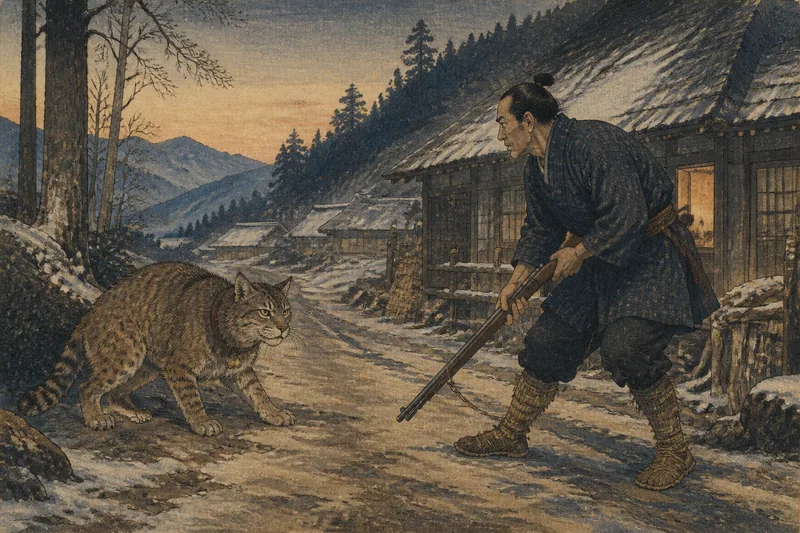 鬼北町の山猫と飼い猫の最期のイメージ挿絵