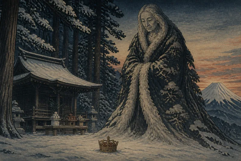 富士吉田の山の神の冠拾いのイメージ挿絵