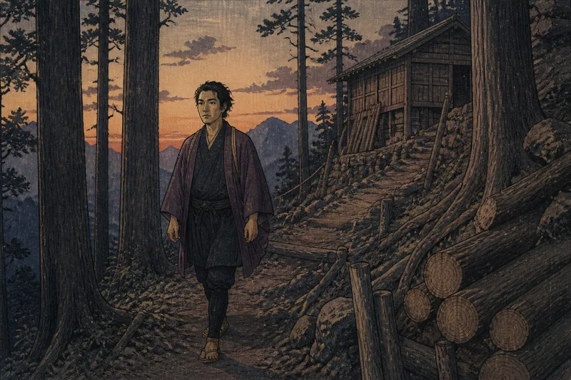 飯田の山の神の男姿のイメージ挿絵