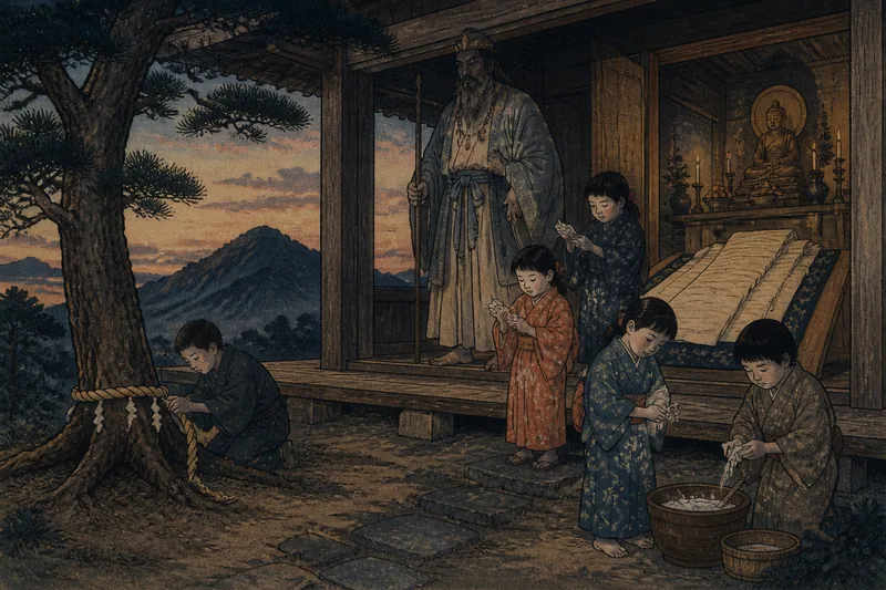 敦賀の山の神講とシトキ塗りのイメージ挿絵