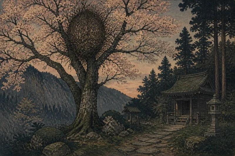 山の神の箒のイメージ挿絵