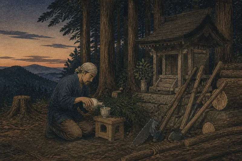 小菅村の山の神のたたりのイメージ挿絵