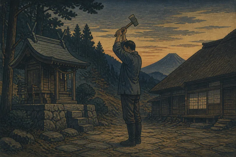 富士吉田の斧を下ろせぬ先祖のイメージ挿絵