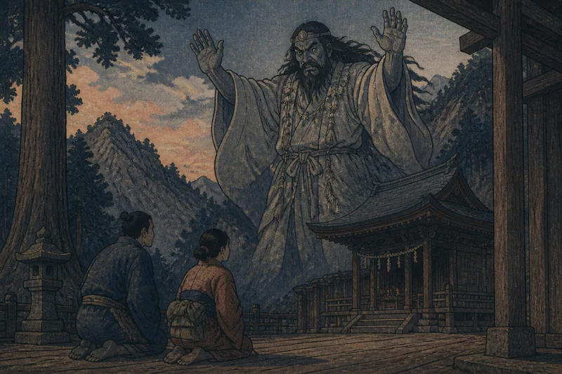 郡山の夫婦参りを忌む山の神のイメージ挿絵