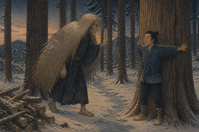 庄原の山の神に木と見誤られる日のイメージ挿絵