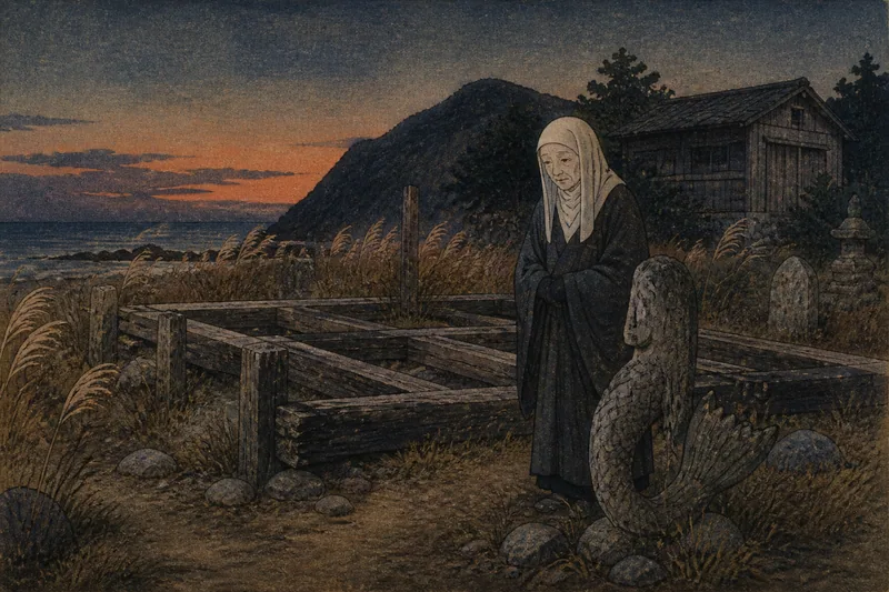 佐渡の人魚を食べた八百比丘尼のイメージ挿絵