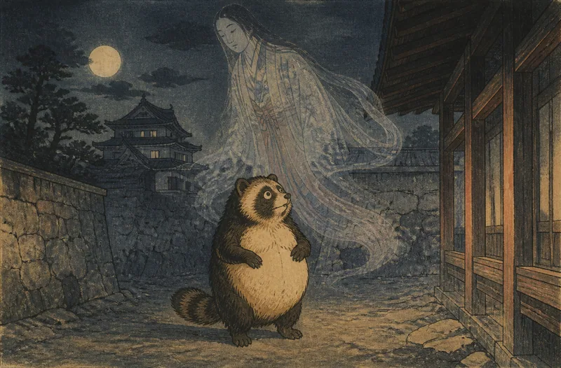 淀殿の亡霊のイメージ挿絵