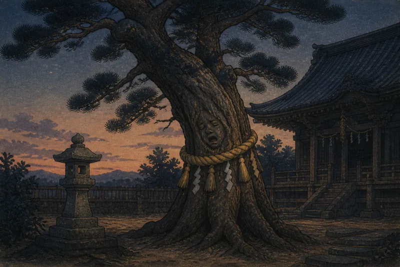 国東の夜泣きを鎮める松のイメージ挿絵