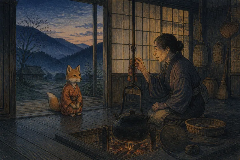 久万高原町の夜泣き狐のまじないのイメージ挿絵