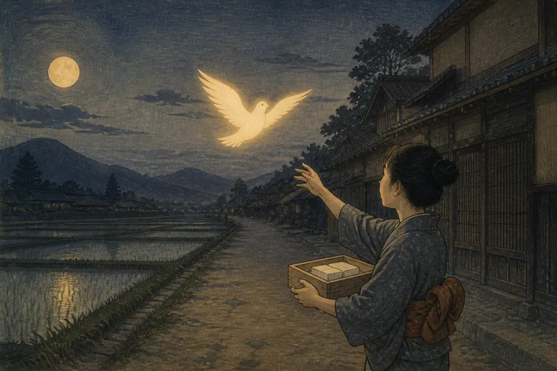 夜光る鳥のイメージ挿絵