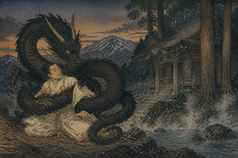 湯殿山の黒竜憑きのイメージ挿絵