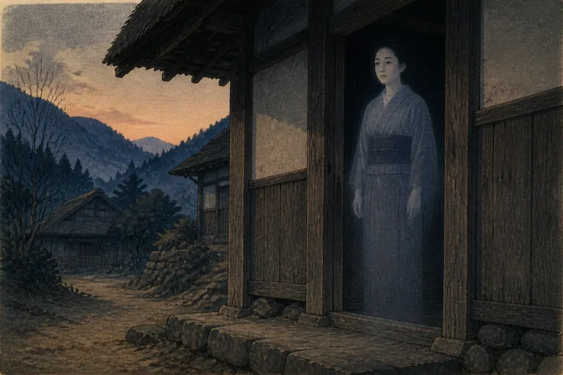 阿智の幽霊が現れる縁の場所のイメージ挿絵